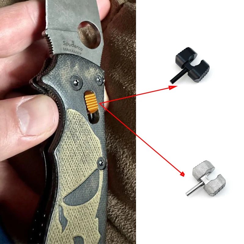 4 Colors CNC Titanium Alloy Made Knife Handle Ball Cage Lock Push Button Screw for Spyderco Manix2 XL C101 Knives Shaft Lock