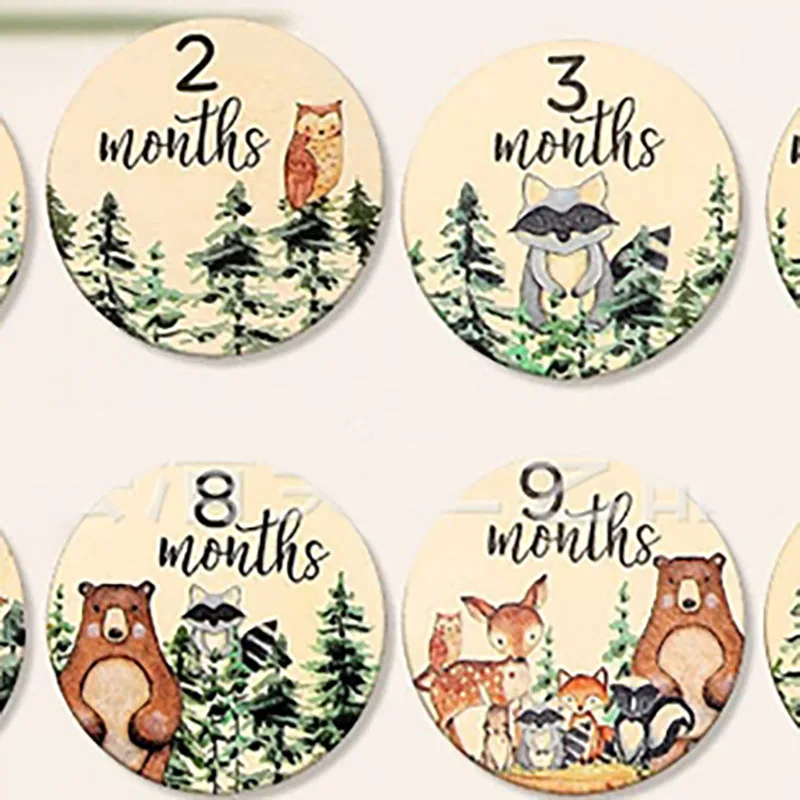 Wooden Baby Monthly Milestones Wooden Photography Props Month Home Newborn Month Diy Wooden Board