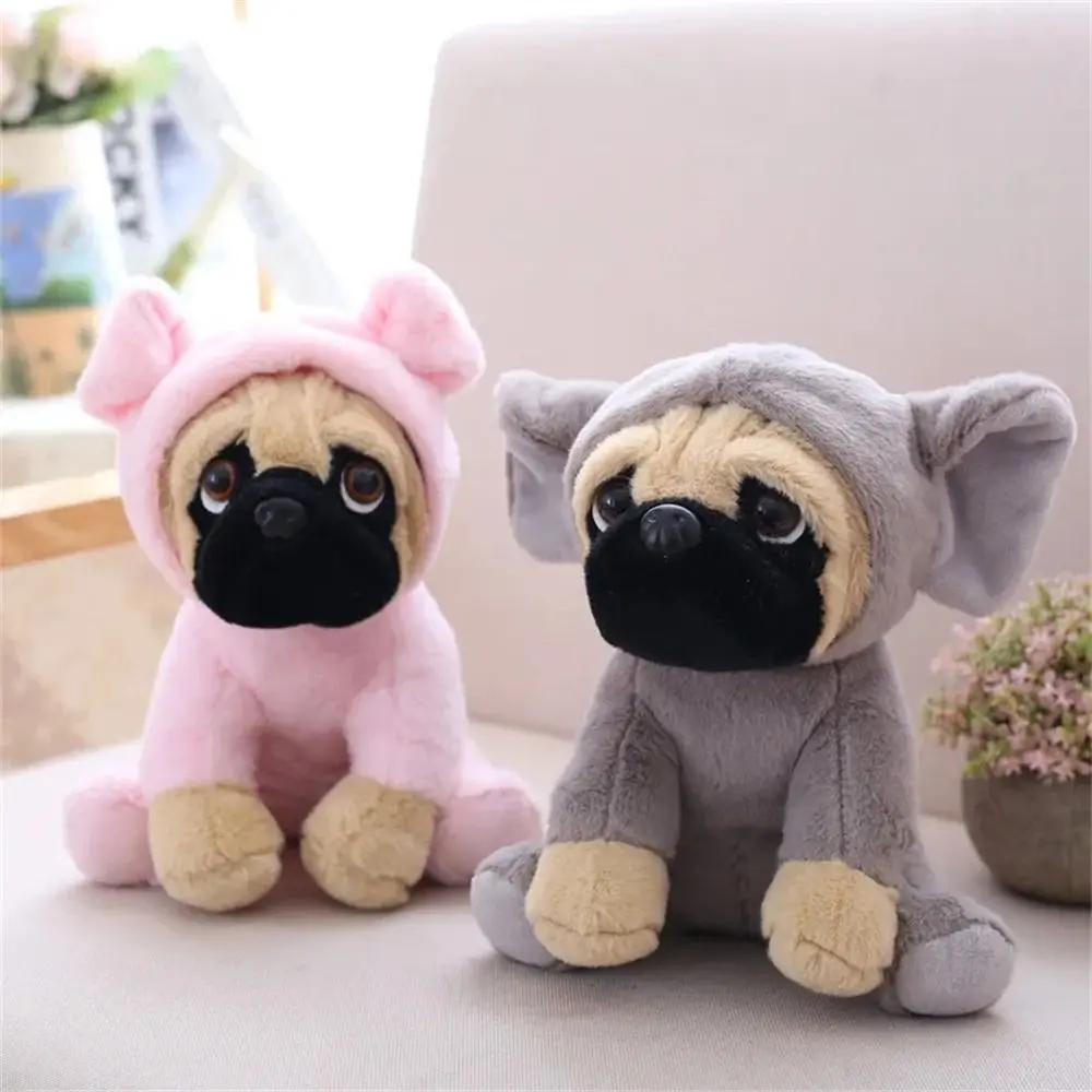 Stuffed Animals Pug Dog Plush Toys Cosplay Dinosaur Lion Sheep Leopard Stuffed Sharpei Dog Soft Doll Rabbit Elephant