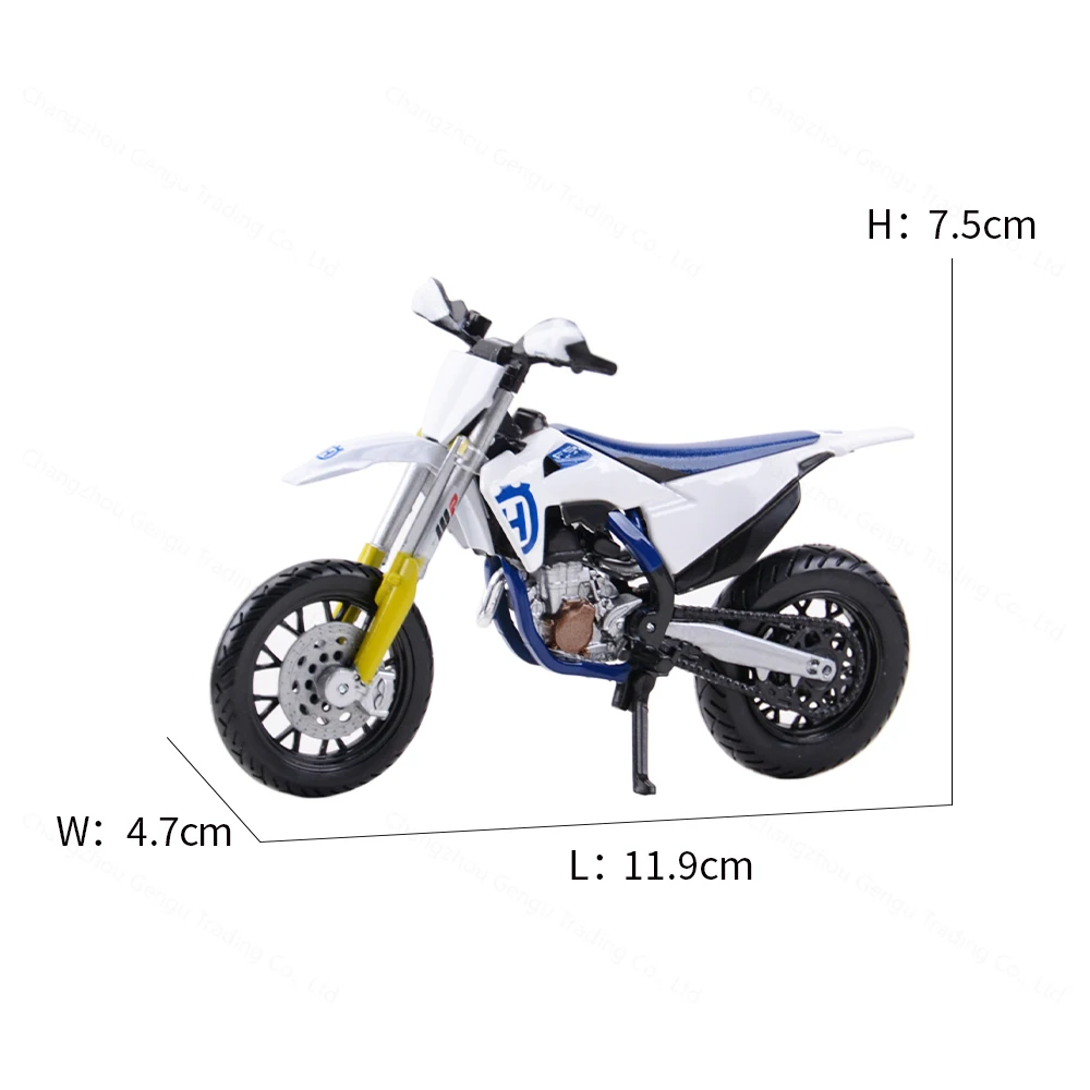 Bburago 1:18 Husqvarna FS 450 Supermoto Static Die Cast Vehicles Collectible Hobbies Motorcycle Model Toys