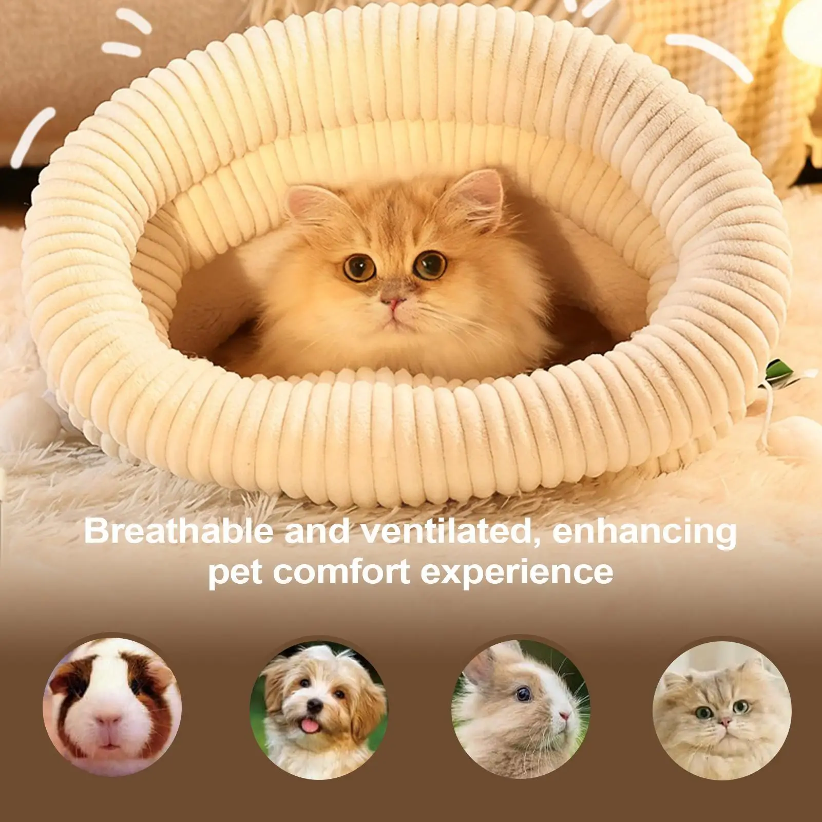Cat Cave Sleeping Bag Enclosed Sleeping Cuddle Bed Winter Indoor Cat Cave For Home Farmhouse Apartment Bedroom Christmas New