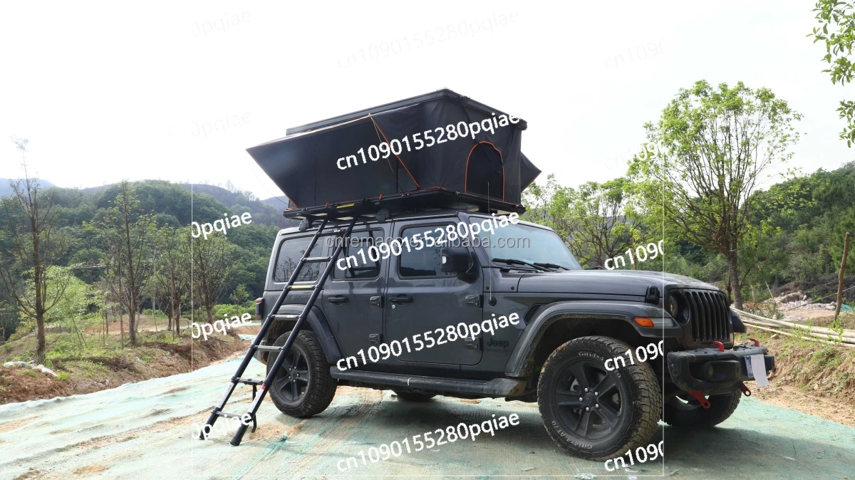 2024 Suv 210cm Gray Black Hardtop 4 Person Hard Shell Rooftop Tent Aluminum Car Roof Top Tent for Camping