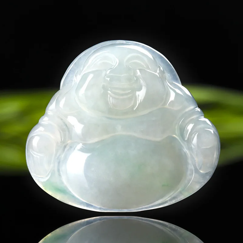 Hot Sale Natural Feitsui Buddhle Sculpture Male Pendant for Women Jade Necklace Parent-Child