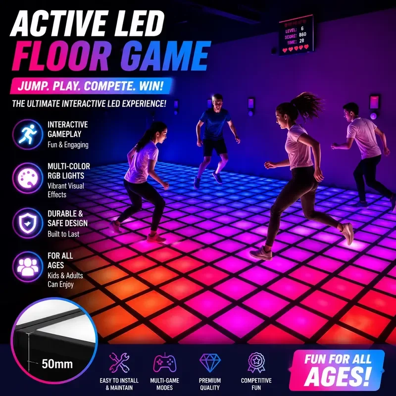 【CHIMU HOME】 Interactive LED Floor Tiles for Indoor Dance Parties and Games