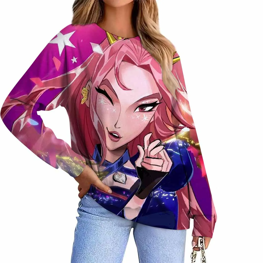 Maßgeschneidertes grenzüberschreitendes Sweatshirt Huntrix Kpop Witch Hunt bedruckter Rundhalsausschnitt, volle Ärmel, andere Streetwear-Stil