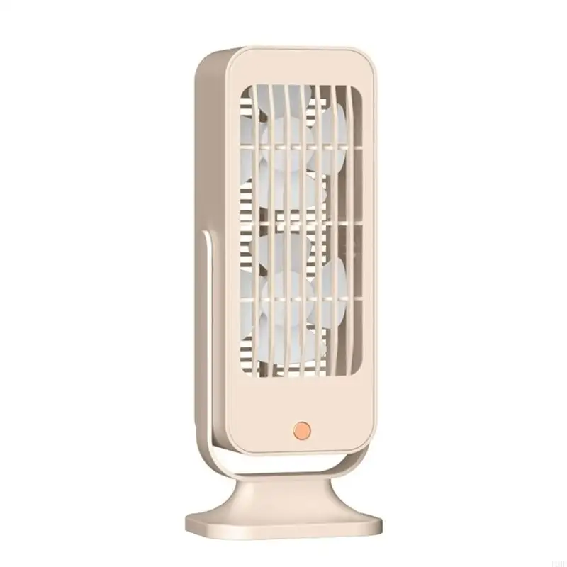 J1HF Portable USB Desk Fan 3 Speed 1200mAh Battery Quiet Cooling Tower Fan For Office Home Car Travel Electric Desktop Fan