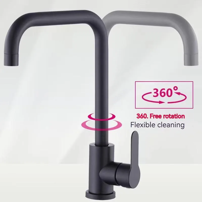 Vanities Single Hole black faucet Wash Sink 304 Stainless Steel Kitchen Faucets