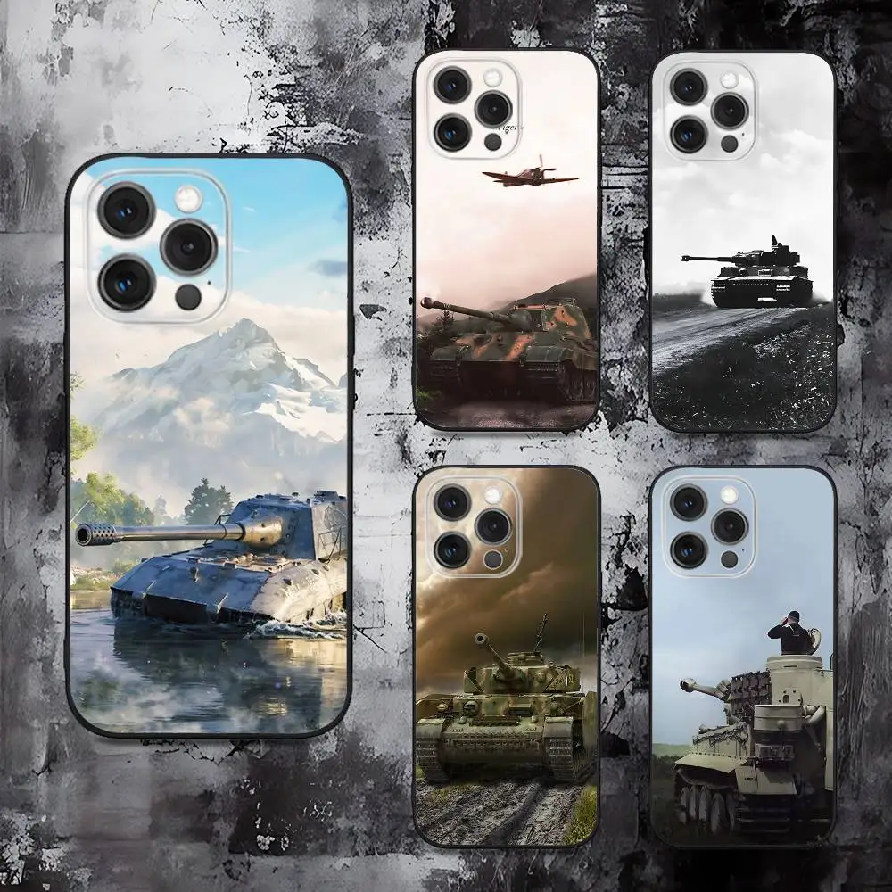 

Panzerkampfwagen VI Tiger Phone Case For iPhone 16,15,14,13,12,11,Pro,Max,Plus,X,XS,SE,E,Mini,Soft Silicone Black Case