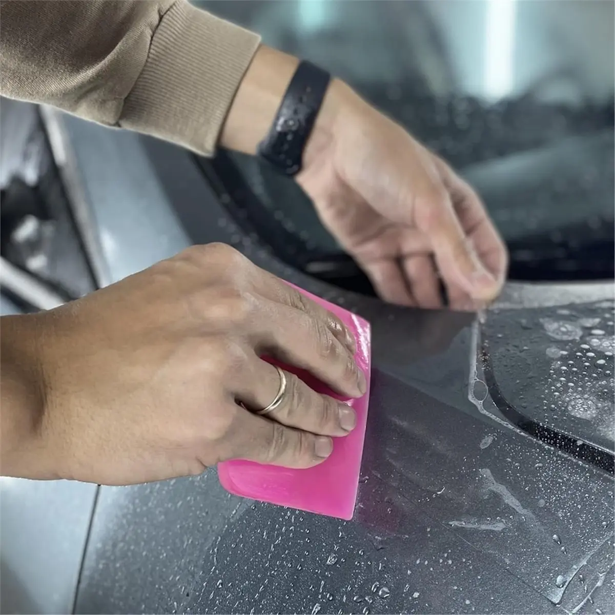 7pcs PPF Squeegee Kit, Anti-Scratch Rubber Soft TPU Squeegee, Small Tint Scraper for Paint Protection Film Installation