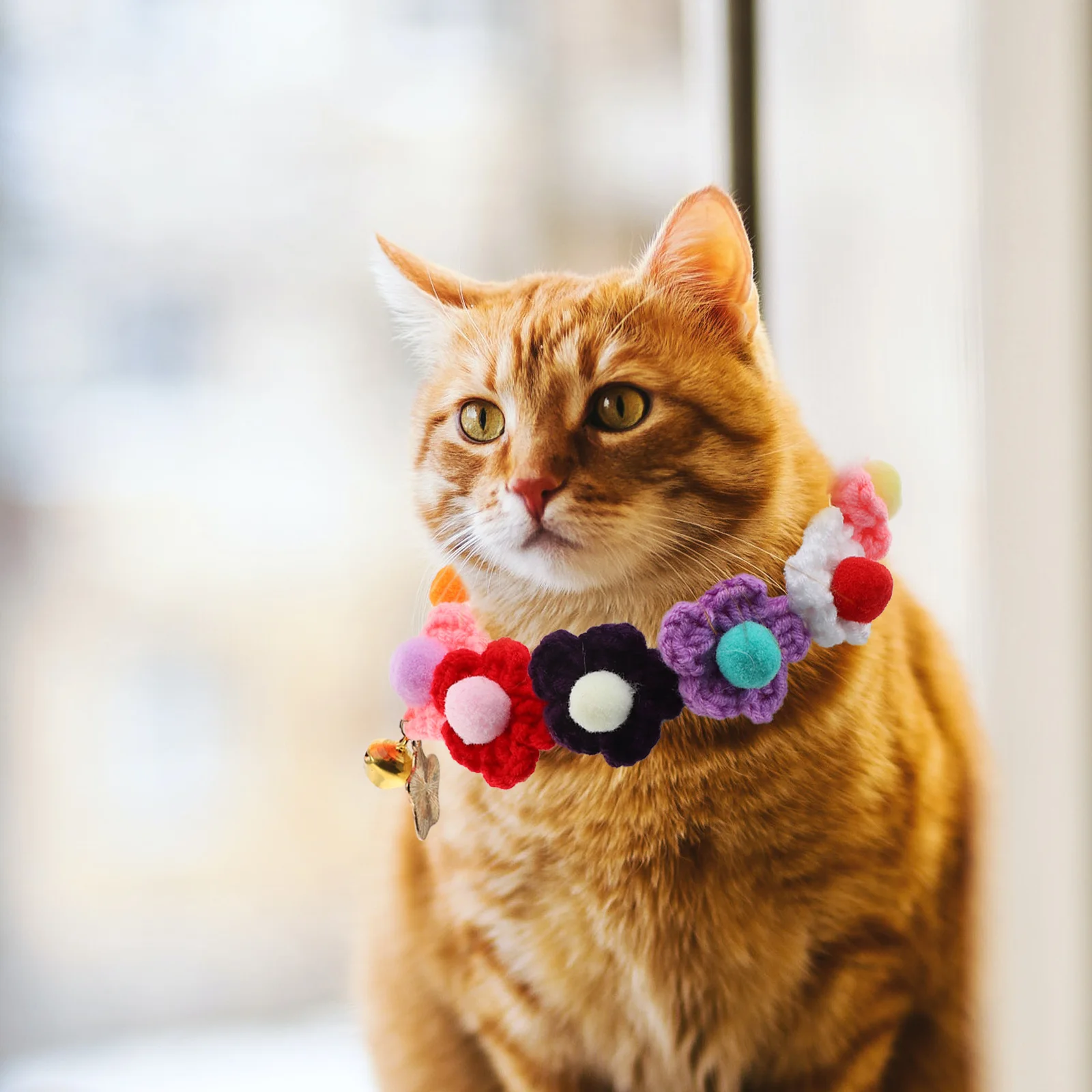 

Adorable Pet Knitted Scarf for Cats Dogs Christmas Party Cute Bridegroom Puppy Style Xmas Necklace Pet Collar Flowers Dog Jacket