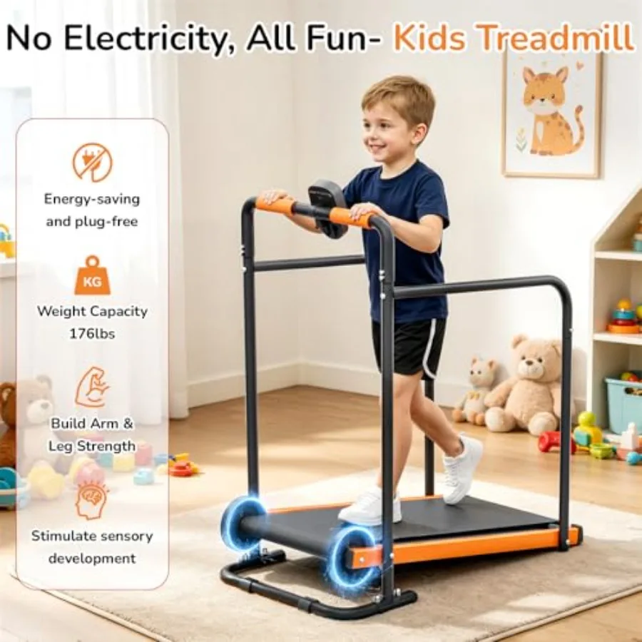 Treadmill - Ages 8+ Non-Electric Walking Pad for Girls and Boys