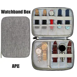 Watchband Box For Apple watch ultra 2 series 9 8 7 se band Organizer Holder Bag Storage Case samsung galaxy watch 6 5 4 3 strap