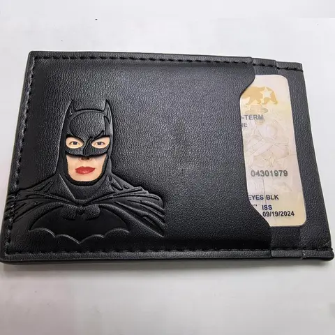 2026  New Leather Bat Wallet Personalized Superhero Mask Card Holder Bat ID Heroic Wallet Gift