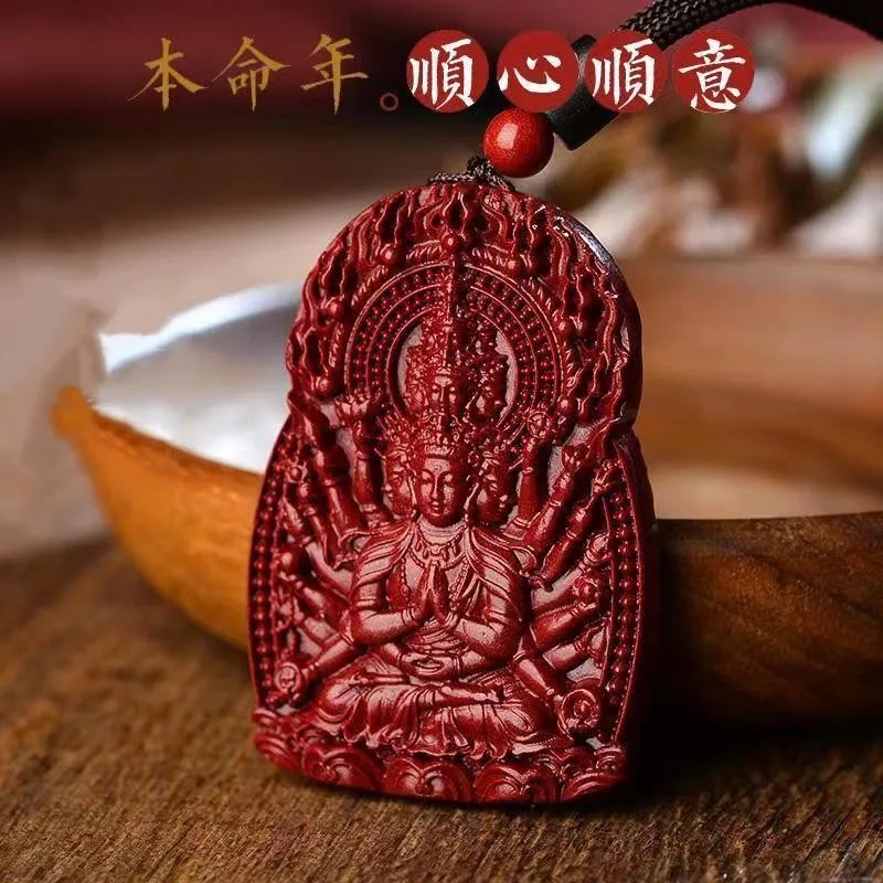 

Natural Ore Purple Gold Sand Zodiac Natal Buddha Patron Saint Pendant Emperor Sandstone Women's Necklace Men's Pend