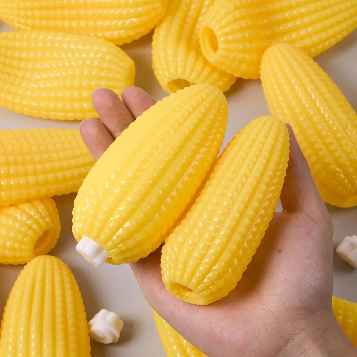 Corn Shape Decorative Balls for Stress Relief Office School or Home TPR Empty Ball Shell DIY Handmade Fill Craft Squeeze Toy Too