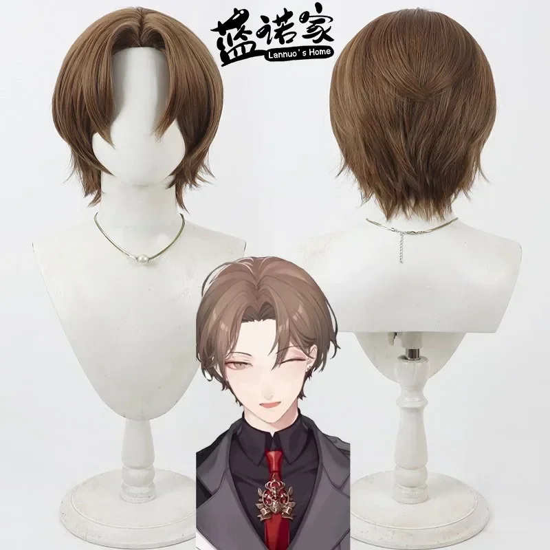 

Виртуальный парик для косплея NIJISANJI YouTube Kagami Hayato ROF-MAO, реквизит для вечеринки на Хэллоуин, синтетические волосы, термостойкое волокно + шапочка для парика