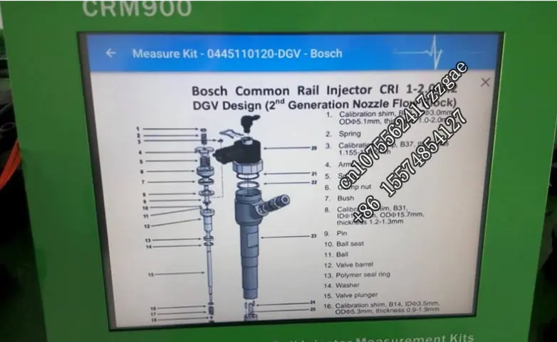 CR3-A / CRM900   Stage 3  Common Rail Injector Repair Tool  Measurement Tools Kit