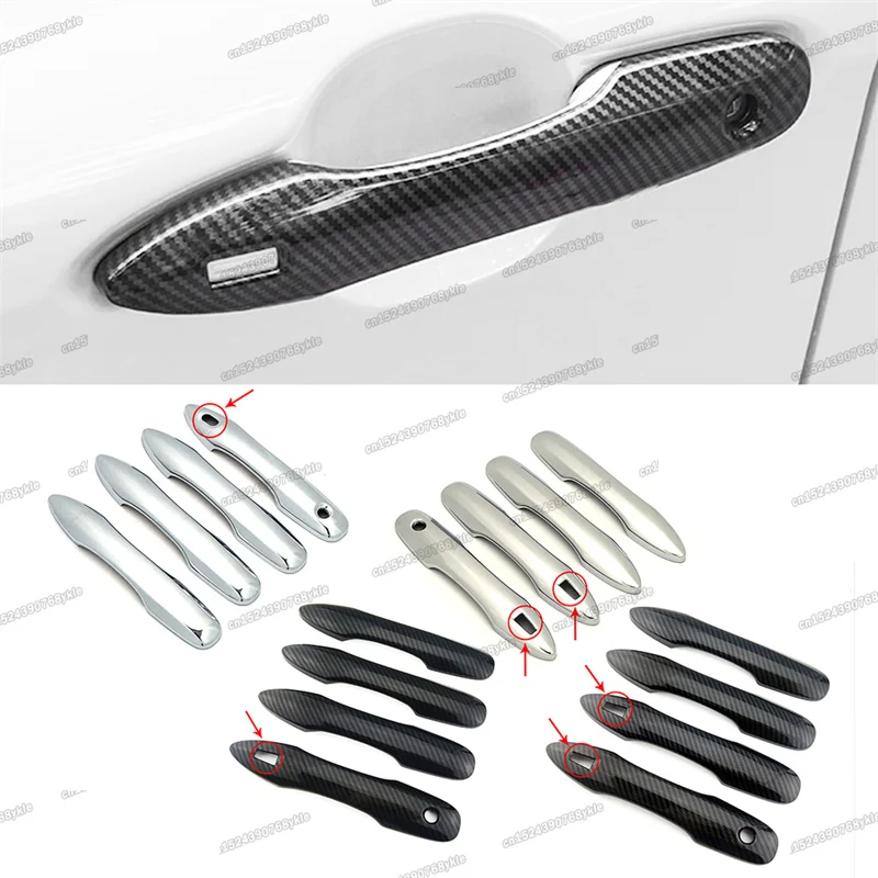 

carbon fiber car door handle trims cover for toyota camry 2018 2019 2020 2021 2022 70 xv70 sport se sle accessories styling auto