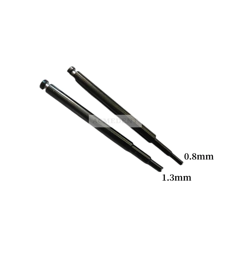 2Pieces Dental Fixture Fractured Broken Screw Remove Bar Pick Up Drill Tap Fits Surgident And Haenaem Ø 1.3 mm and Ø 0.8 mm