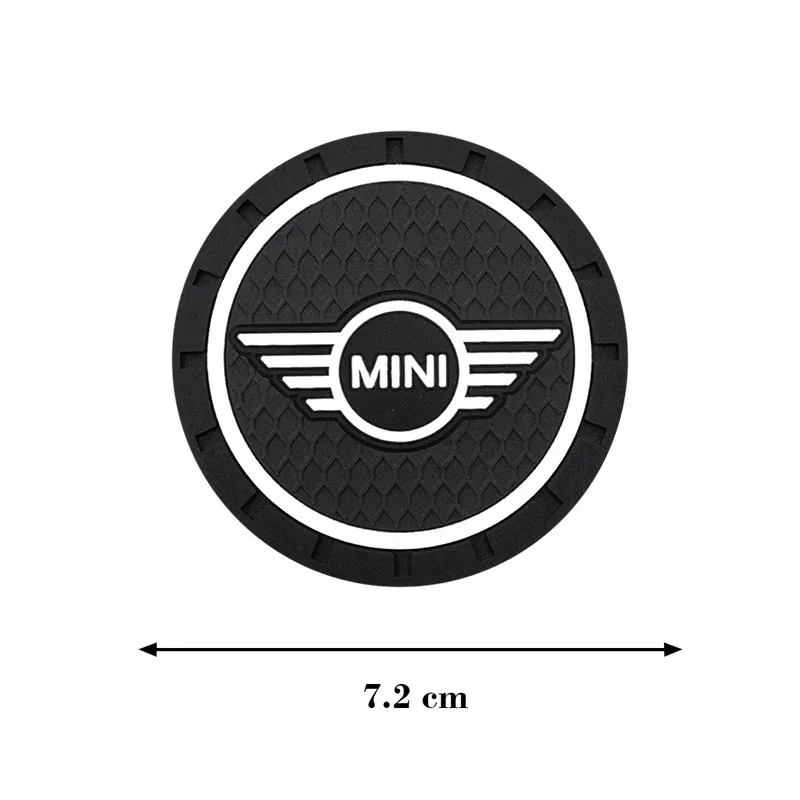 Car-Styling PVC Car Non-slip Coaster Mat Water Cup Pad For Mini Cooper One S JCW R55 R56 R60 F55 F56 Countryman Auto Accessories