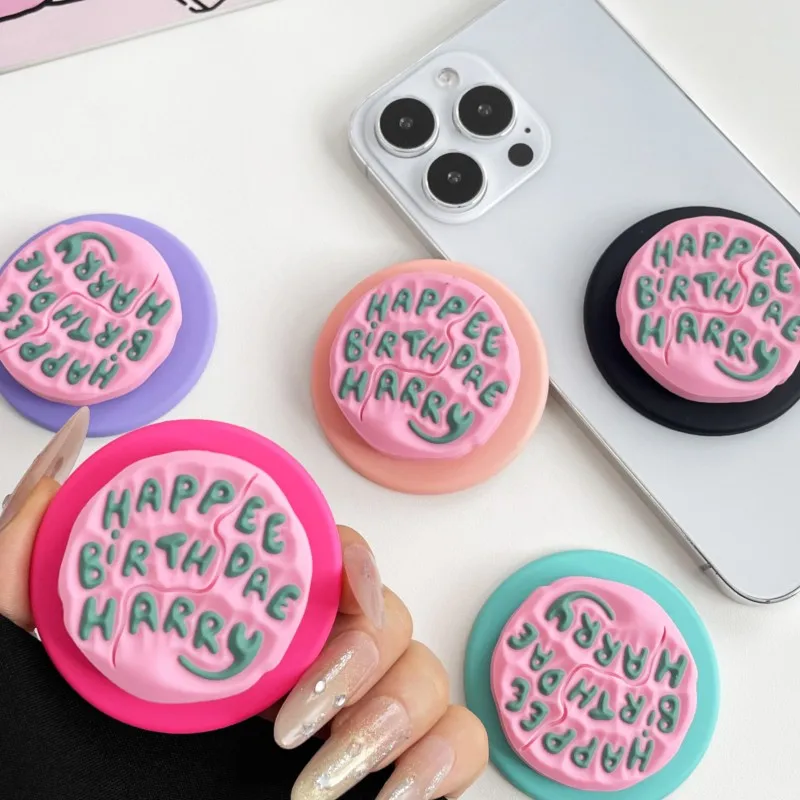 

INS Cute English Letter Pink For Magnetic Holder Grip Tok Phone Stand Support for IPhone 17 16 For Magsafe Smart Tok Bracket