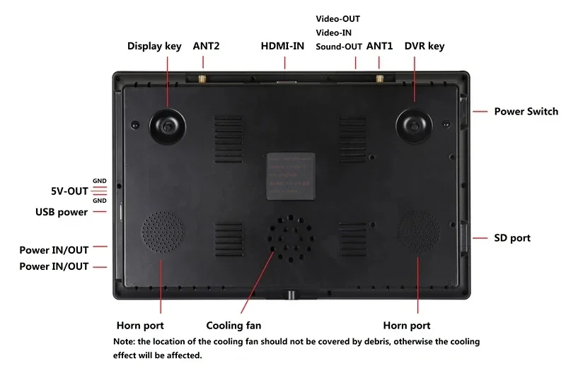 Hawkeye Little Pilot Captain X 10.2 Inch Ips 1024X600 1000lux with DVR 5.8G 60CH Monitor 3S-6S Voor