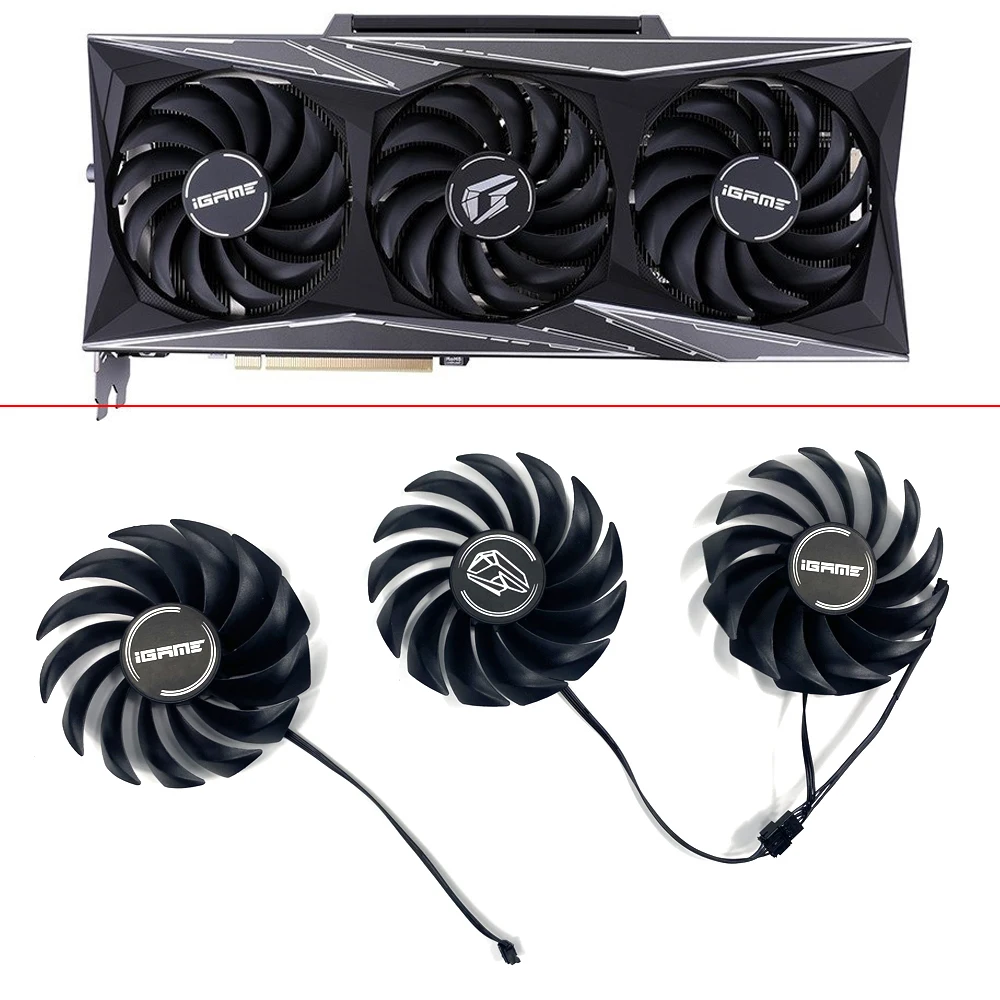 

NEW Cooling Fan 3PCS 90MM PVA080E12R For Colorful iGame RTX 3060TI 3070 3070TI 3080 3080TI 3090 Vulcan Graphics Card Replacemen