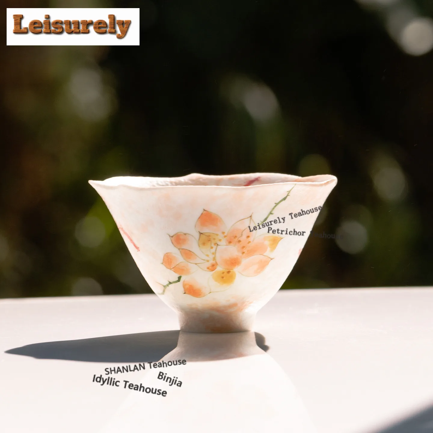 85ml Hand-painted Pink Magnolia Teacup Aesthetic Tea Bowl Mug Tea-tasting Personal Cup Jianzhan Master Cups Chinese Tea Set Gift