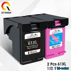 QSYRAINBOW  Compatible Ink Cartridge For HP 61XL Envy 4500 4502 5530 & Deskjet 2540 2541 2542 2543 2544 2546 2050