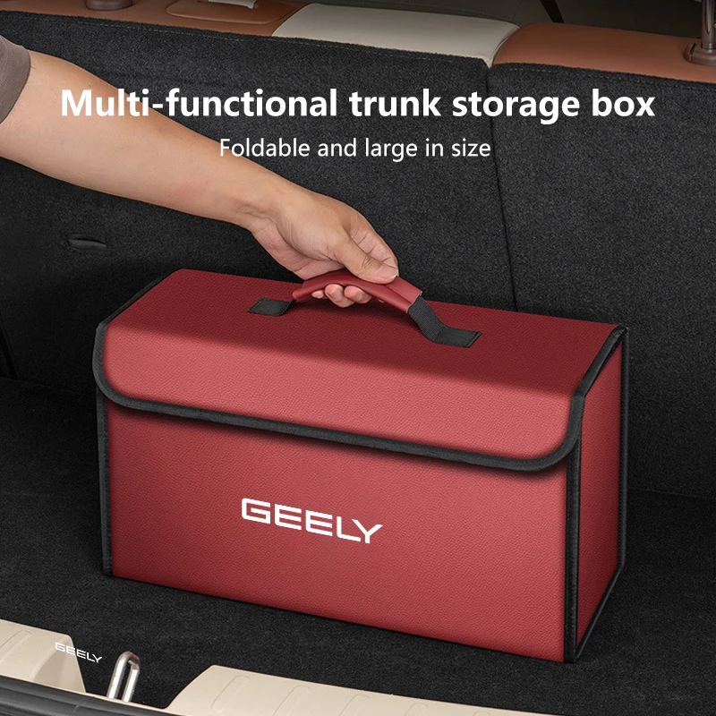 Car Trunk Organizer Box Foldable Storage Tidying Bag For GEELY coolray EX5 azkarra emgrand monjaro okavango tugella Starray 2025