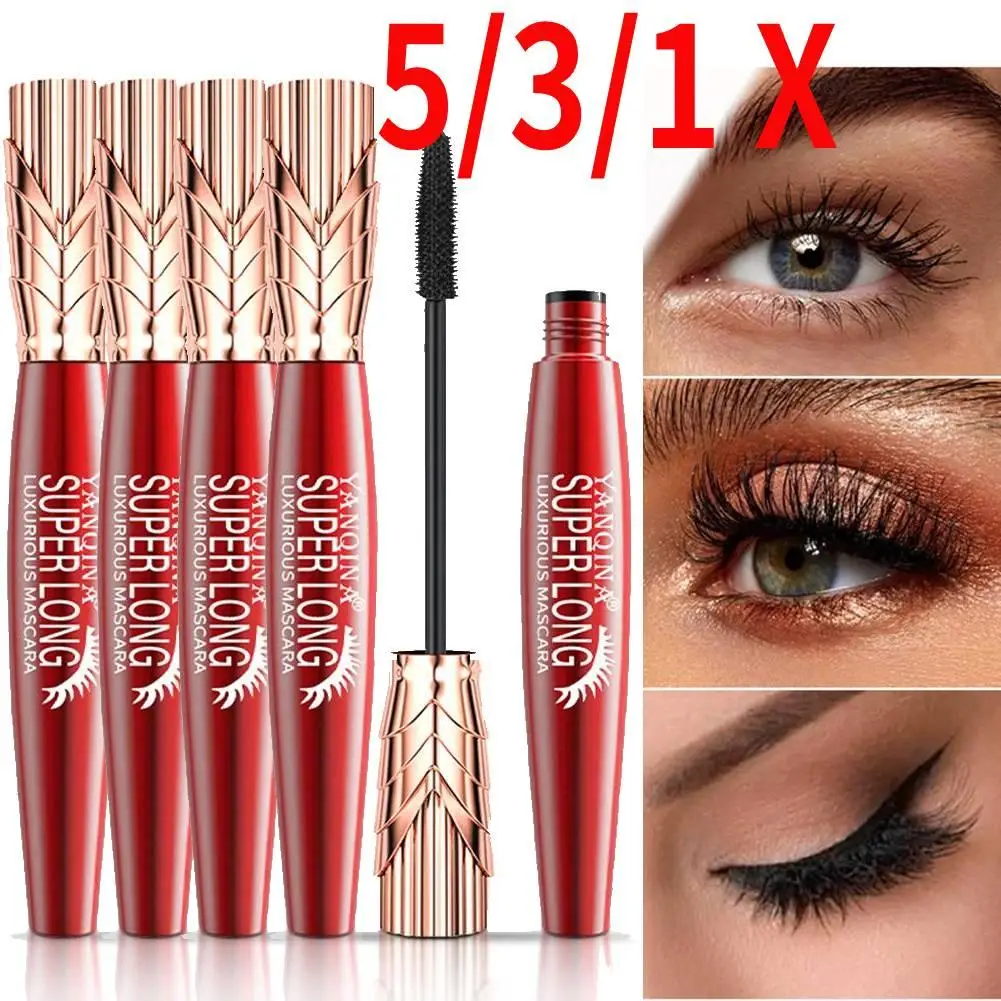 4D Crown Mascara para maquiagem, alongamento, grosso, encaracolado, impermeável, sem desbotamento, novo produto, Dropshipping, 24h, 1 Pc, 3 Pcs, 5Pcs