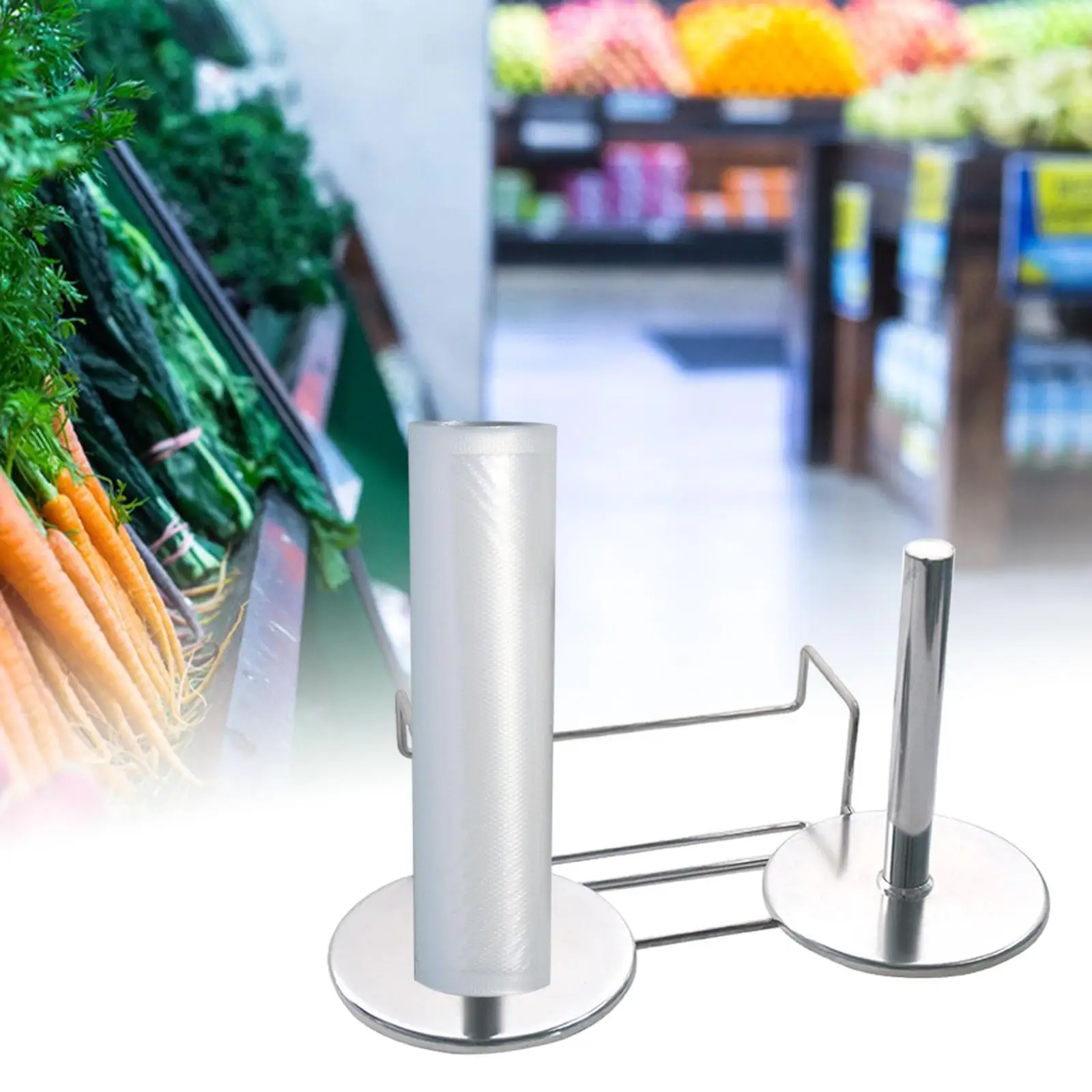 Shopping Bag Dispenser Produce Bag Holder for Supermarkets Grocery Stores