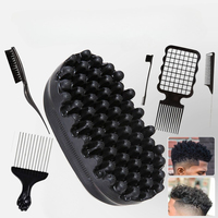 Professional Curly Hair Sponge Twist Brush Magic African Coil Wave Dreadlock Natural Hairbrush Afro Hair Styling Tool Salon