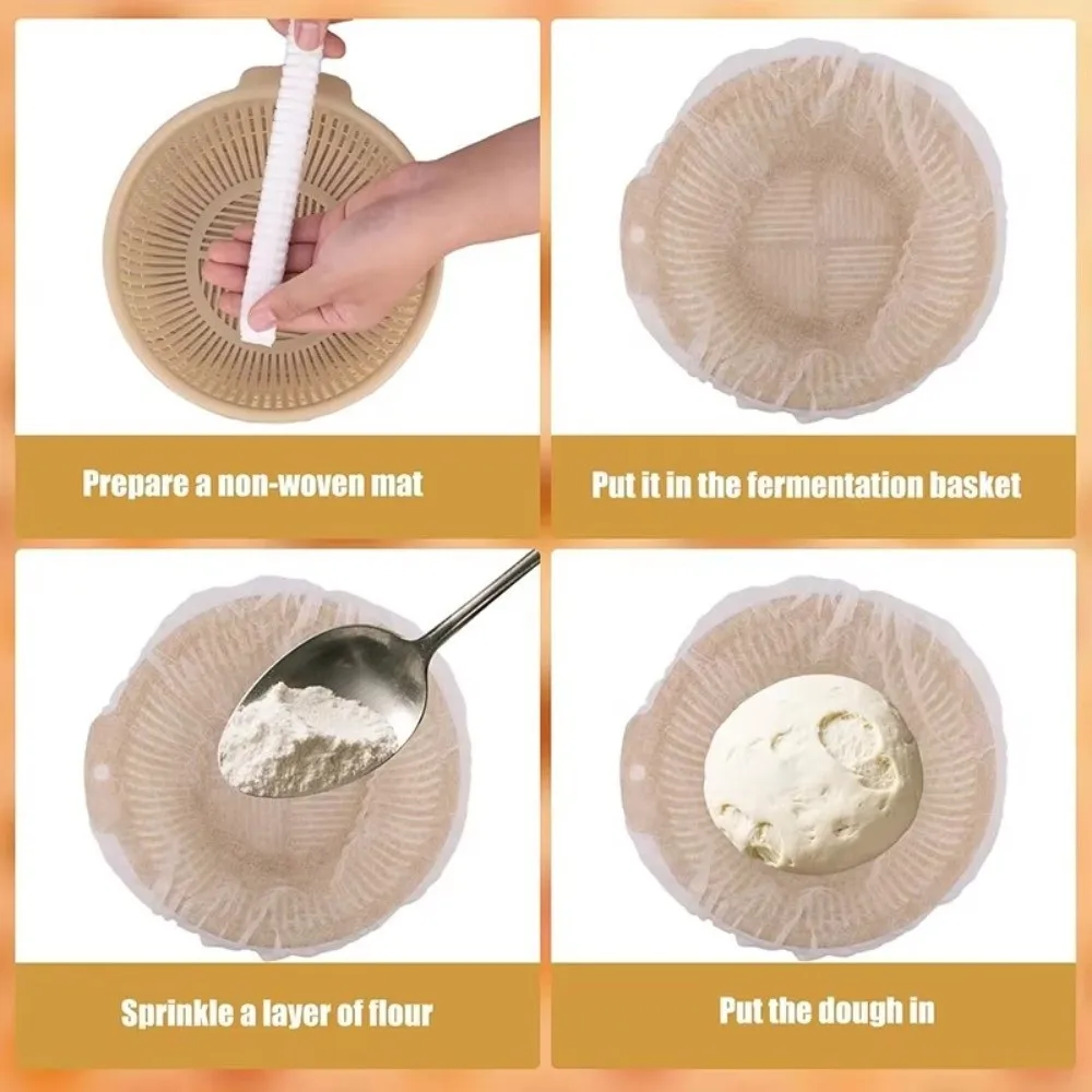 20/30/50/100Pcs Nonwoven Fabric Bread Proofing Covers Disposable Elastic Closure Dough Fermentation Covers Freshness Protection