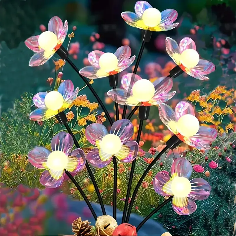 

Nice 1PC Solar Firefly Flower LED Lights,Outdoor Waterproof 2 Modes Decoration Lamp,Landscape Lighting For Garden,Lawn,Patio,Pat