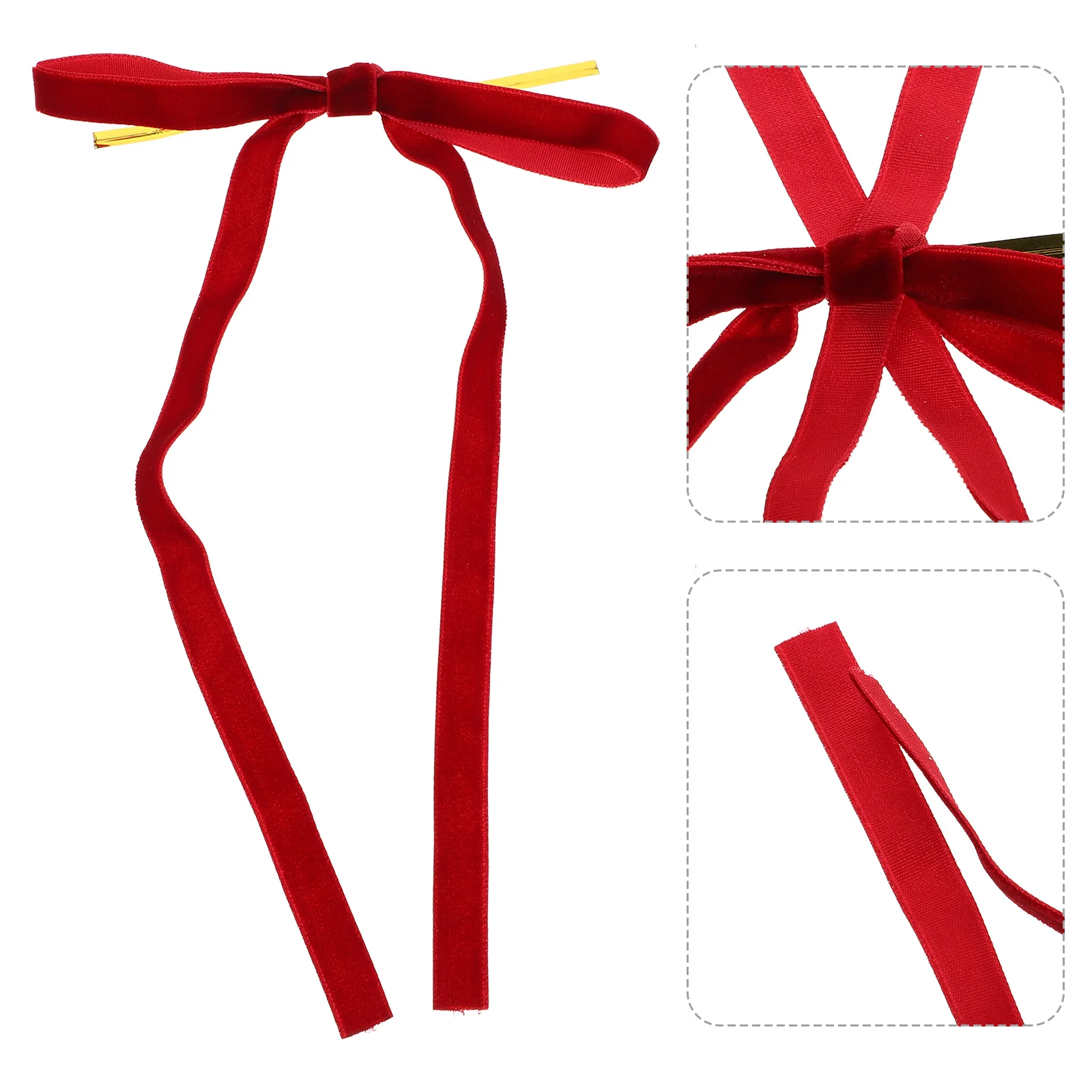 

24Pcs Butterfly Bow Ornaments Vintage Christmas Tree Decor Bows Rustic Holiday Party Decoration Flexible Iron Wire Craft Unique