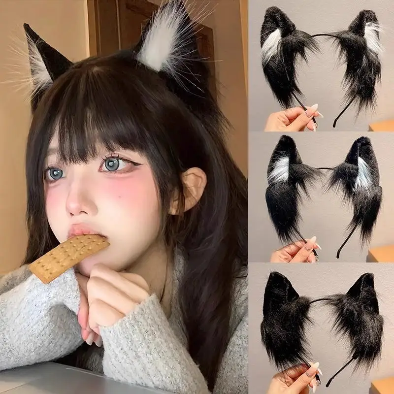 

Kawaii Cat Ear Headband Cute Plush Hairband Holiday Dress Up Christmas Animal Ear Hoop Children's Hair Accessories Cosplay Gifts