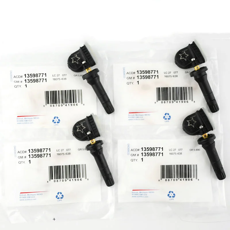 

4x Car Tire Pressure Sensor TPMS 315MHz FOR Chevrolet Equinox CADILLAC 13516164 13598772 13598771 Auto Interior Parts Tire Tools