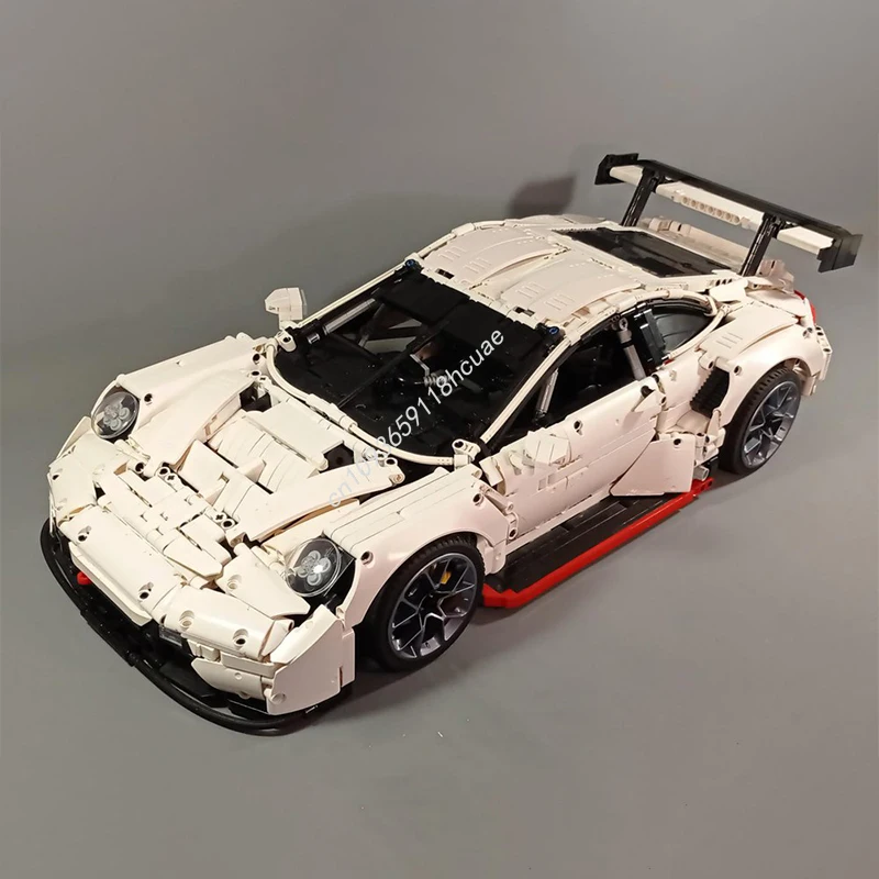 3782PCS Moc Technical Racing Porsched 911 992 RSR 2019 Supercar Model Building Blocks Speed Vehicle Bricks Toys Kids Adult Gifts