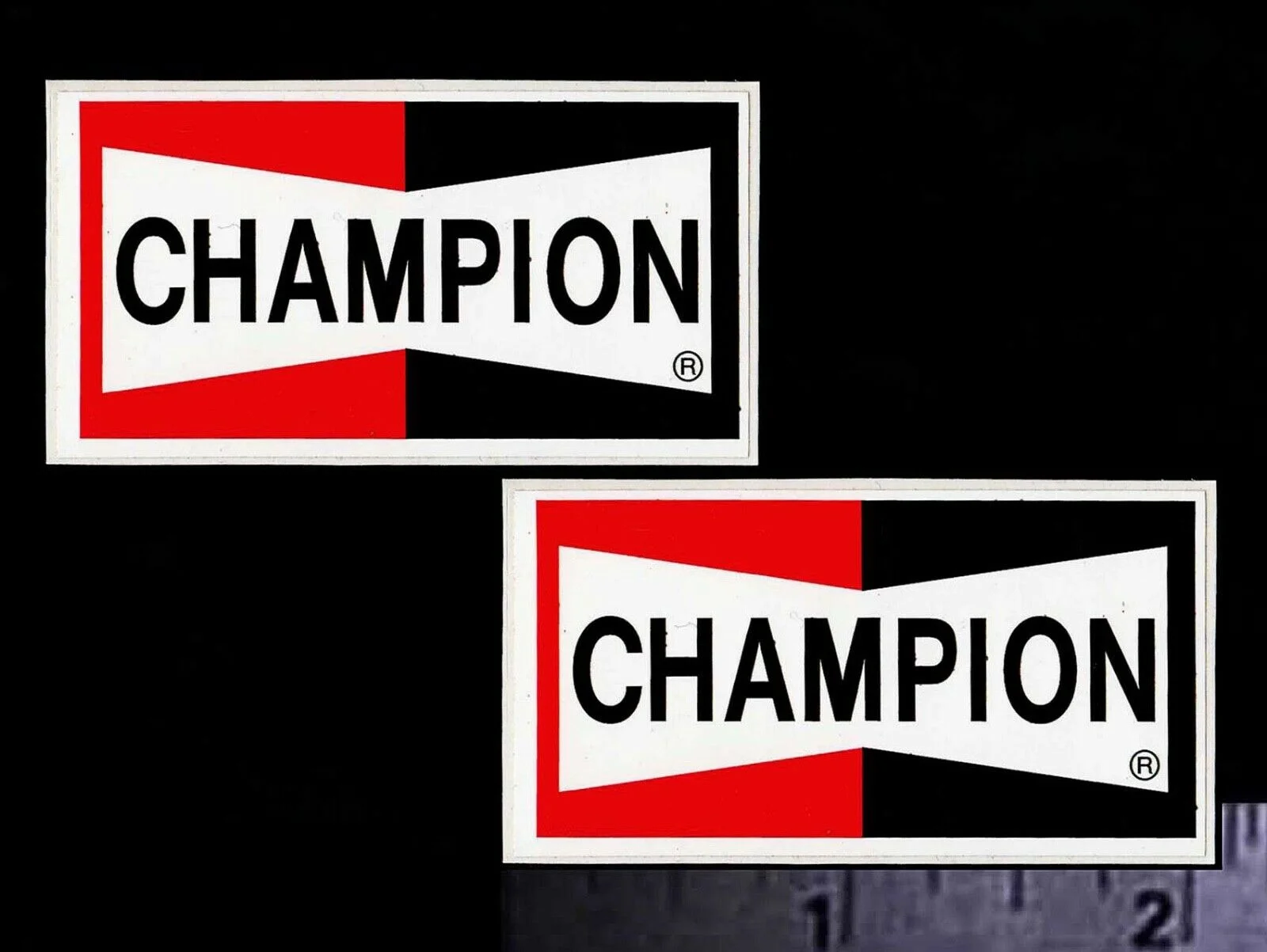 

For x2 CHAMPION Original Vintage 70s 80s Racing Decals/Stickers