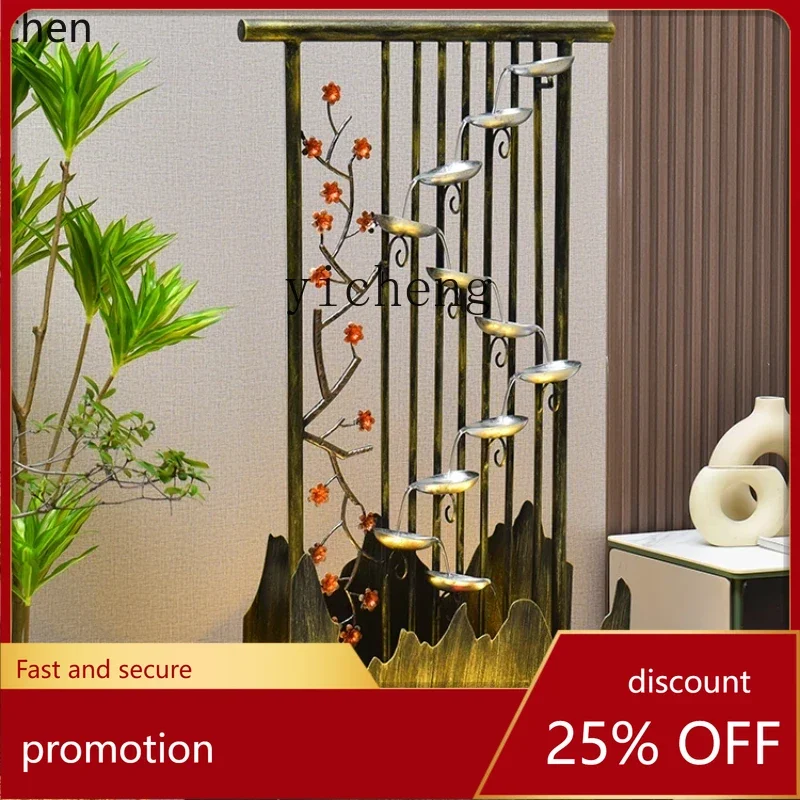 ZMLnew Chinese screen partition living room water ornament TV cabinet next to the floor circulation water scene