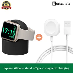 2025 Magnetic Wireless USB A Fast Charger set for Apple Watch Ultra Series 10 9 8 7 6 SE Type C Cable Charger Stand Fast Charing