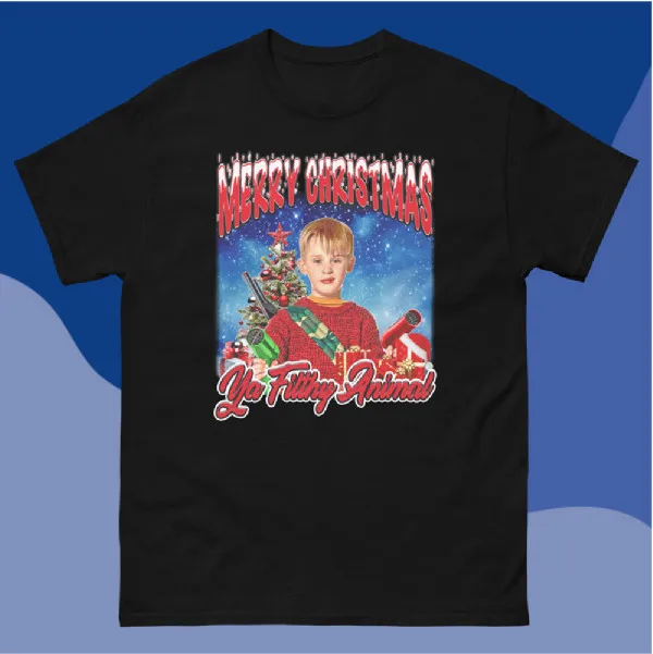 

Home Alone Merry Christmas Ya Filthy Animal T Shirt Holiday Funny