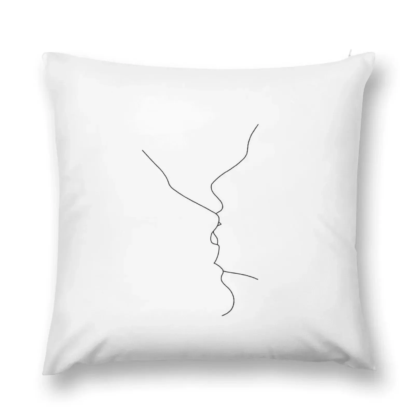 

Kiss line drawing illustration - Gigi Throw Pillow christmas pillow case ornamental pillows for living room pillow