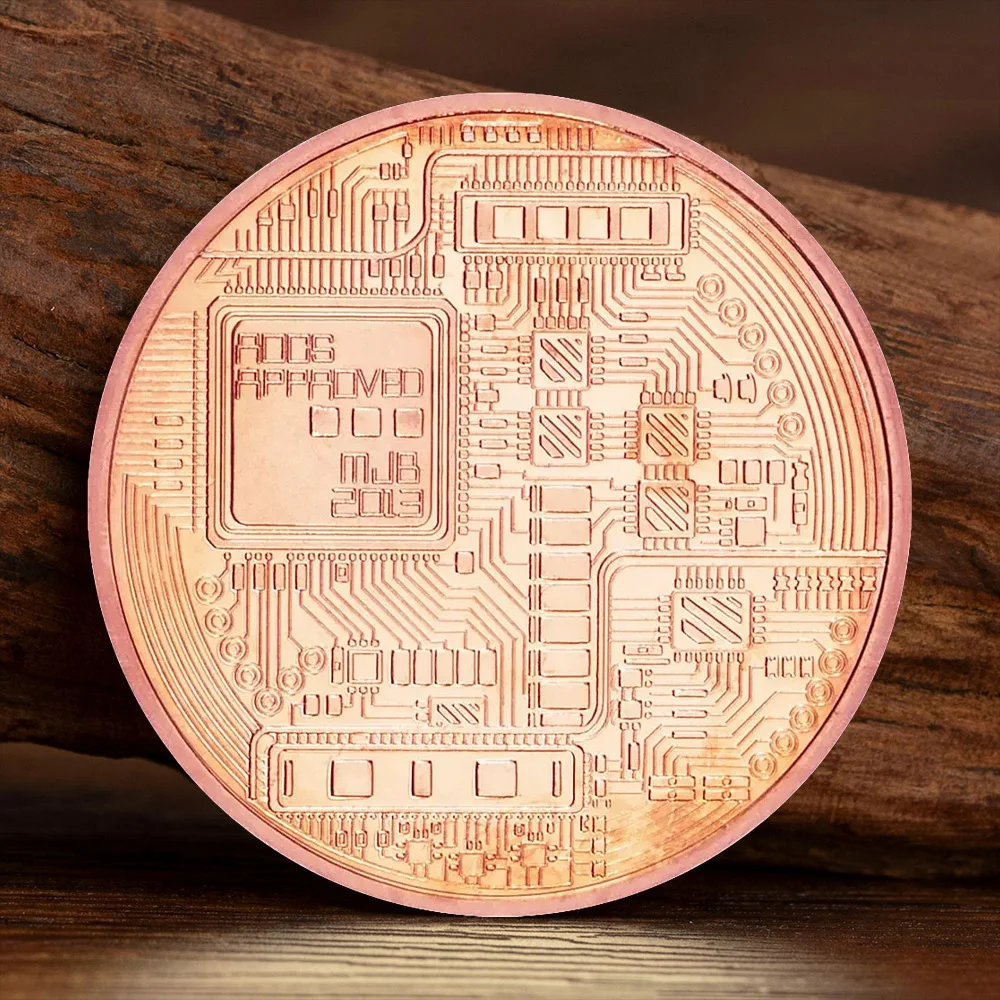 Copper Plated Art Collection Coin Physical Commemorative Bitcoin Coins Collectible Great Gift Home Decoration