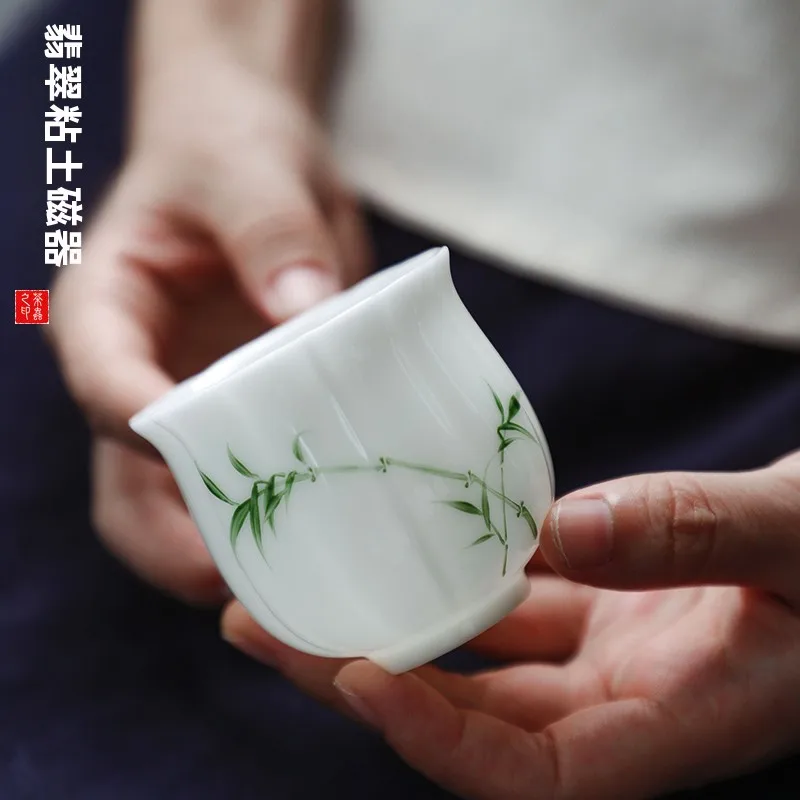 

Керамическая чайная чашка Dehua Yuxi, глазурованная, для чая Гунфу, индивидуальная чашка для владельца, белая фарфоровая персональная чашка в китайском стиле