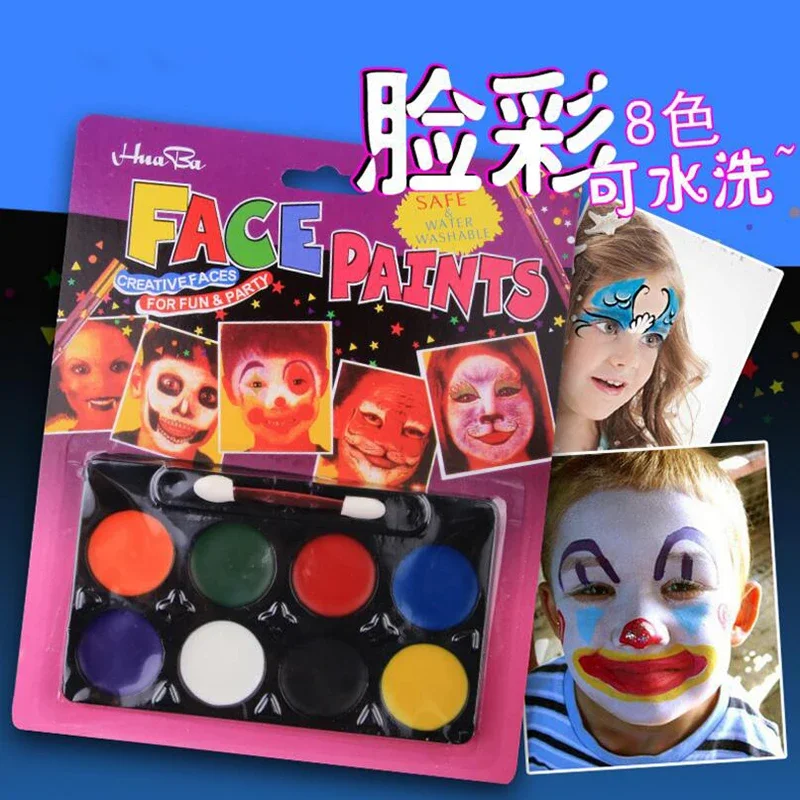 6/8 Colors Face Painting Pencils Splicing Structure Paint Crayon Christmas Body Children Party Makeup Tool