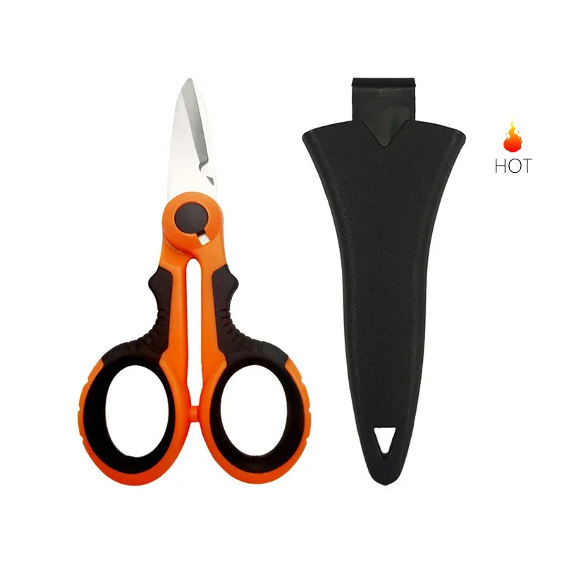 New High Carbon Steel Scissors Household Shears Tools Electrician Scissors Stripping Wire Cut Tools for Fabrics, Paper and Cable