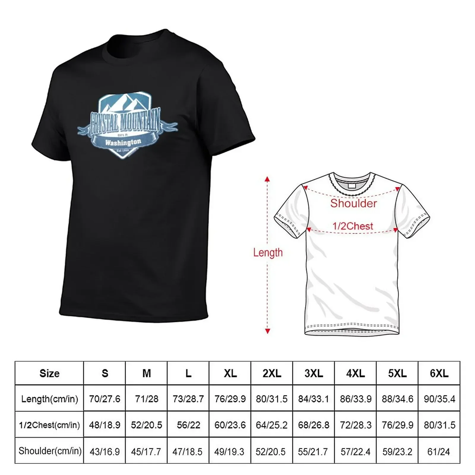 Crystal Mountain Washington Ski Resort T-Shirt essential t shirt basketball graphic tees workout shirts for men