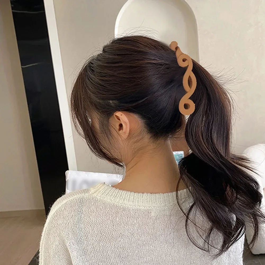 New Fashion Frosted Vertical Banana Clip Women's Twist Hair Claw Ponytail Holder Hairpin Elegant Hair Accessories Hairgrip